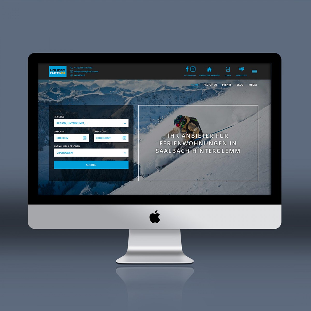 HolidayFlats24 Website Design